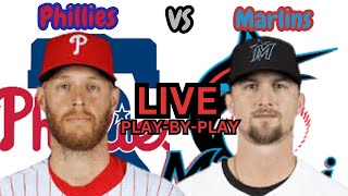 Phillies VS Marlins (LIVE) Play-By-Play! Lets go Phillies!!!!