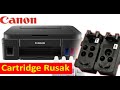 Mengetahui Cartridge Rusak, Mengganti Cartridge, Tes warna manual tombol printer, Canon G2000