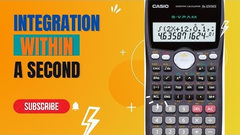 integration by Casio fx 100ms calculator