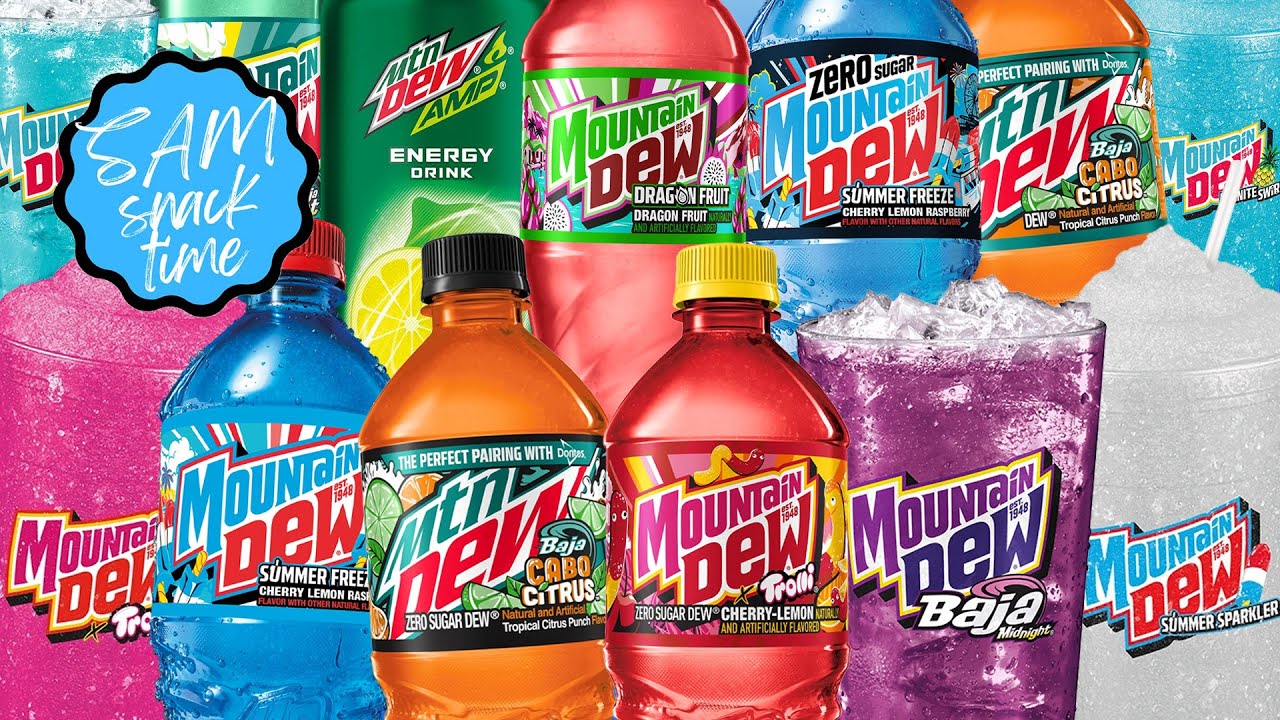 Пробуем все вкусы Mountain Dew 2025 года
