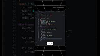 Create Animated Text Using Only CSS #coding #htmlcss #webdevelopment