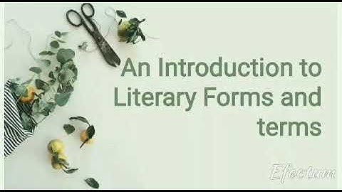 SJCTNC - 20EN101 Literary forms and terms ( part 2 )
