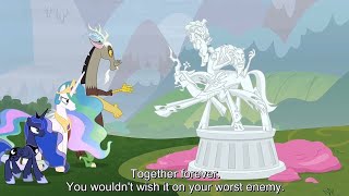 Celestia,Luna & Discord Turns The Legion Of Doom Into A Statue - My Little Pony Season 9 Episode 25