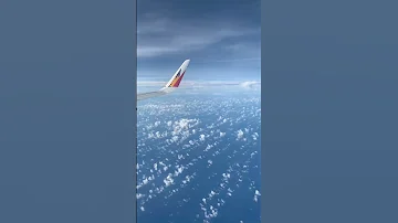 Airplane Passing By In Opposite Direction Shorts Airplaine Viral Sky Skyline Clouds 