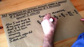 Determine an original amount where a fraction of a remaining amount is involved. Determine The Original Amount After A Fractional Increase Or Decrease