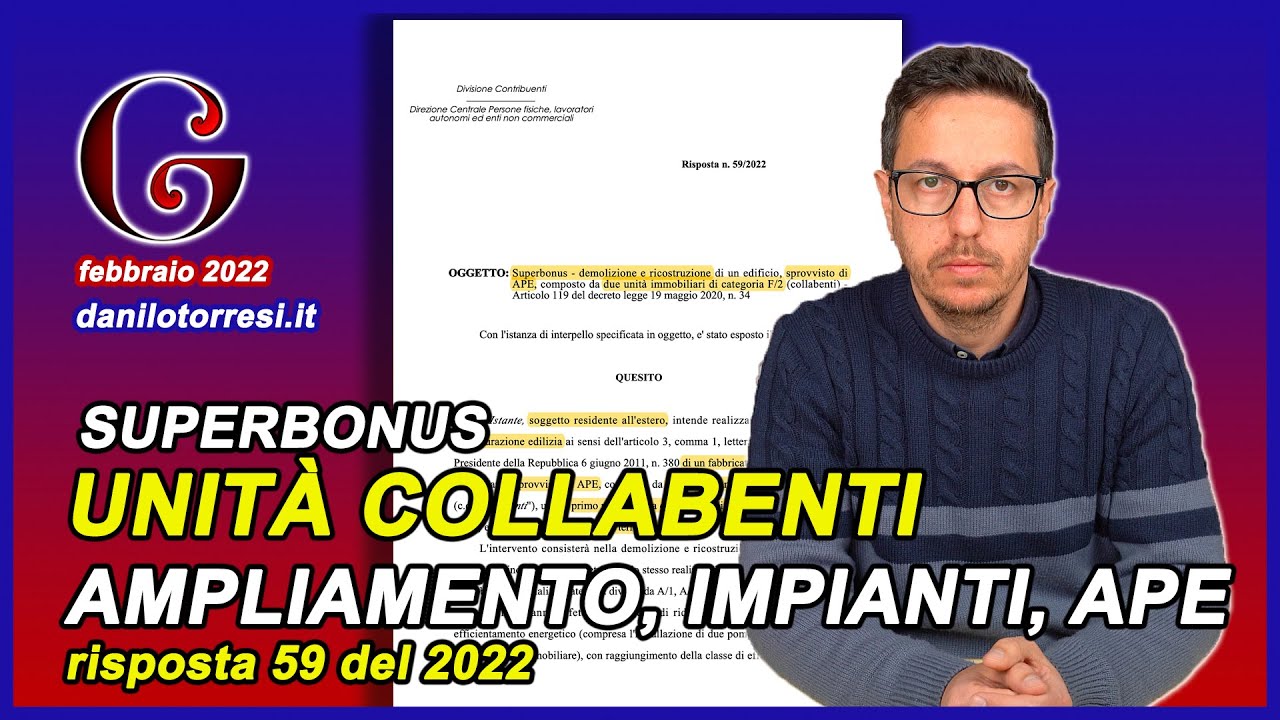 SUPERBONUS 110 demolizione e ricostruzione con ampliamento unità collabenti