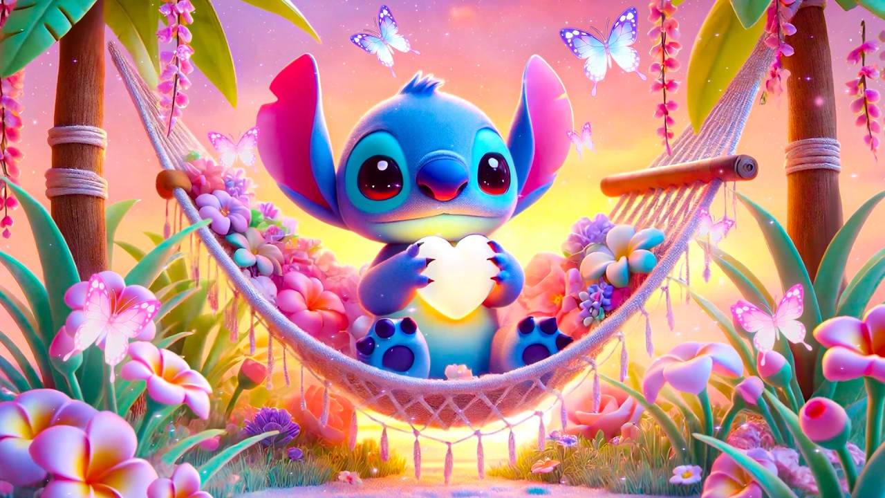 Peaceful Night Music with Stitch 🕯️ Stress Reduction, Emotional Balance, and Calm Mind