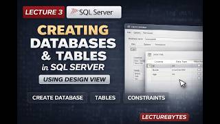 How to Create Database, Tables & Constraints in SQL Server (Design View) | Lecture 3