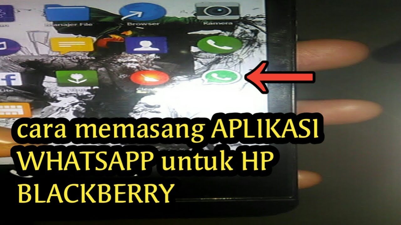 Cara memasang aplikasi whatsapp untuk hp blackbery - YouTube