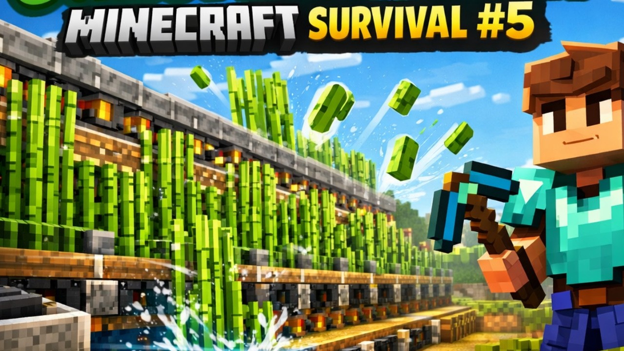 Cukornád Farm | Minecraft Survival #5