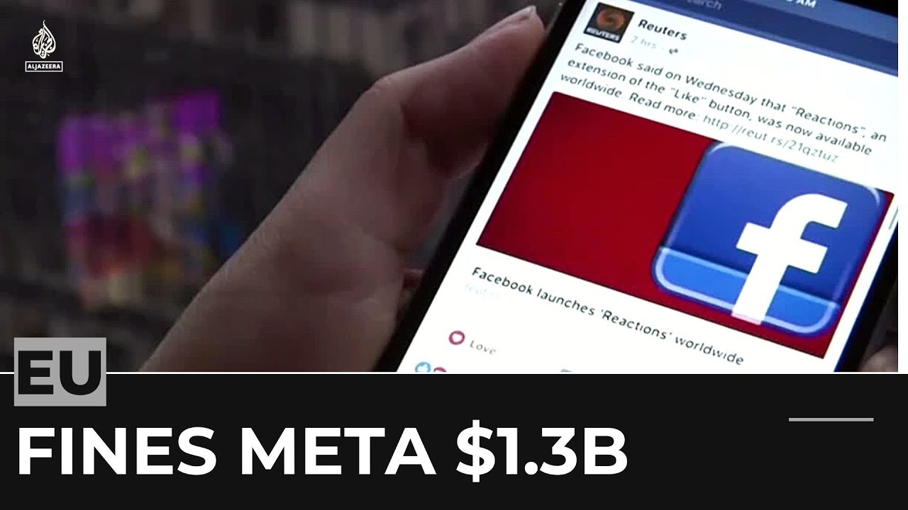 فرضت غرامة قدرها 1.3 مليار دولار على شركة ميتا بسبب نقل بيانات مستخدمي الاتحاد الأوروبي إلى الولايات المتحدة.