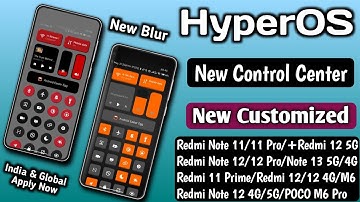 OMG HyperOS New Control Centre Customization,New Control Centre Blur Enable in Any Redmi,Xiaomi,POCO