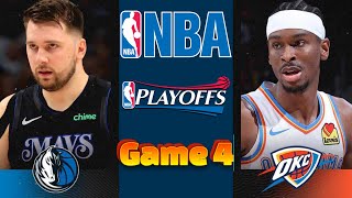 Game 4 Dallas Mavericks vs Oklahoma City Thunder NBA Live Play by Play Scoreboard / Interga