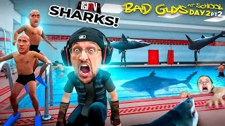 Bad Guys at School 3!  Throwing Sharks in a Pool of Classmates!  No Friends Now! (FGTeeVs Day 2 Pt2) screenshot 5