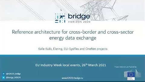 Reference architecture for cross border and cross sector energy data exchange