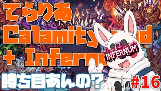 【Terraria Calamity mod】超高難易度十六日目　ボスあと2体なんだけど厳しくないですか？？？？【Infernum mode】