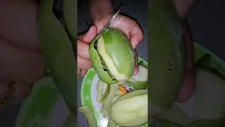 ASMR Peeling Green Mango #manga #mango #greenmango #shorts #asmr #cutting #peeling #viral #cutting