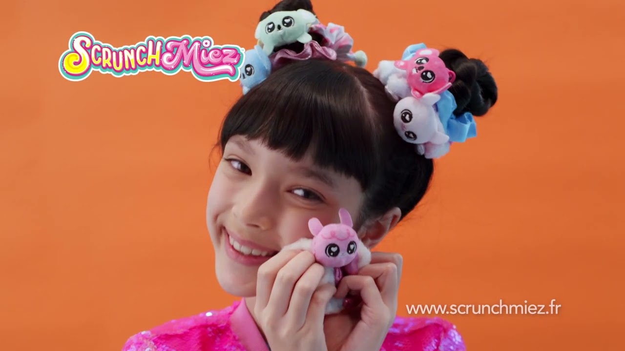 ScrunchMiez Élastiques à Cheveux Peluche 3 En 1 - Mini Peluche, Chouchou Et Décoration à Suspendre, Modèle Aléatoire Chouchou Miniature Animal
