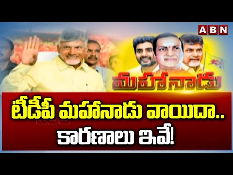 TDP Mahanadu: టీడీపీ మహానాడు వాయిదా.. కారణాలు ఇవే! | ABN Telugu - ABNTELUGUTV