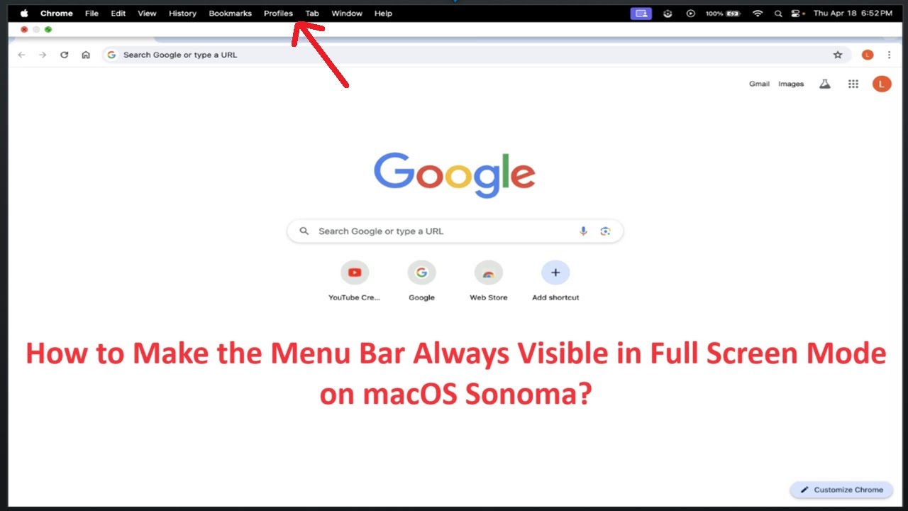 Menu Seeable How to Make the Menu Bar Always Visible in Full Screen Mode on macOS ...