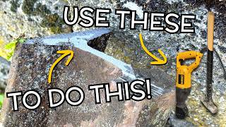 Splitting Railroad Rail with Simple Tools