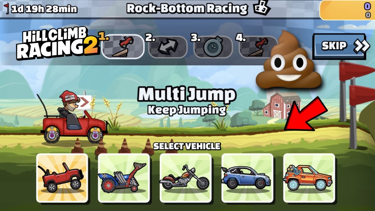 Hill Climb Racing 2 - 16.8k points in Rock Bottom Racing | Team Event ...