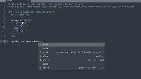Ruby code to get all duplicate elements in a given array