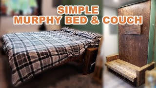Building an Easy Murphy Bed with Couch | Affordable and Simple!