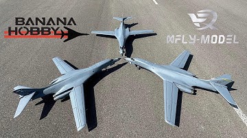 Flight footage of the Xfly B-1 lancer prototype and final versions flown at Utah’s UVA RC airfield