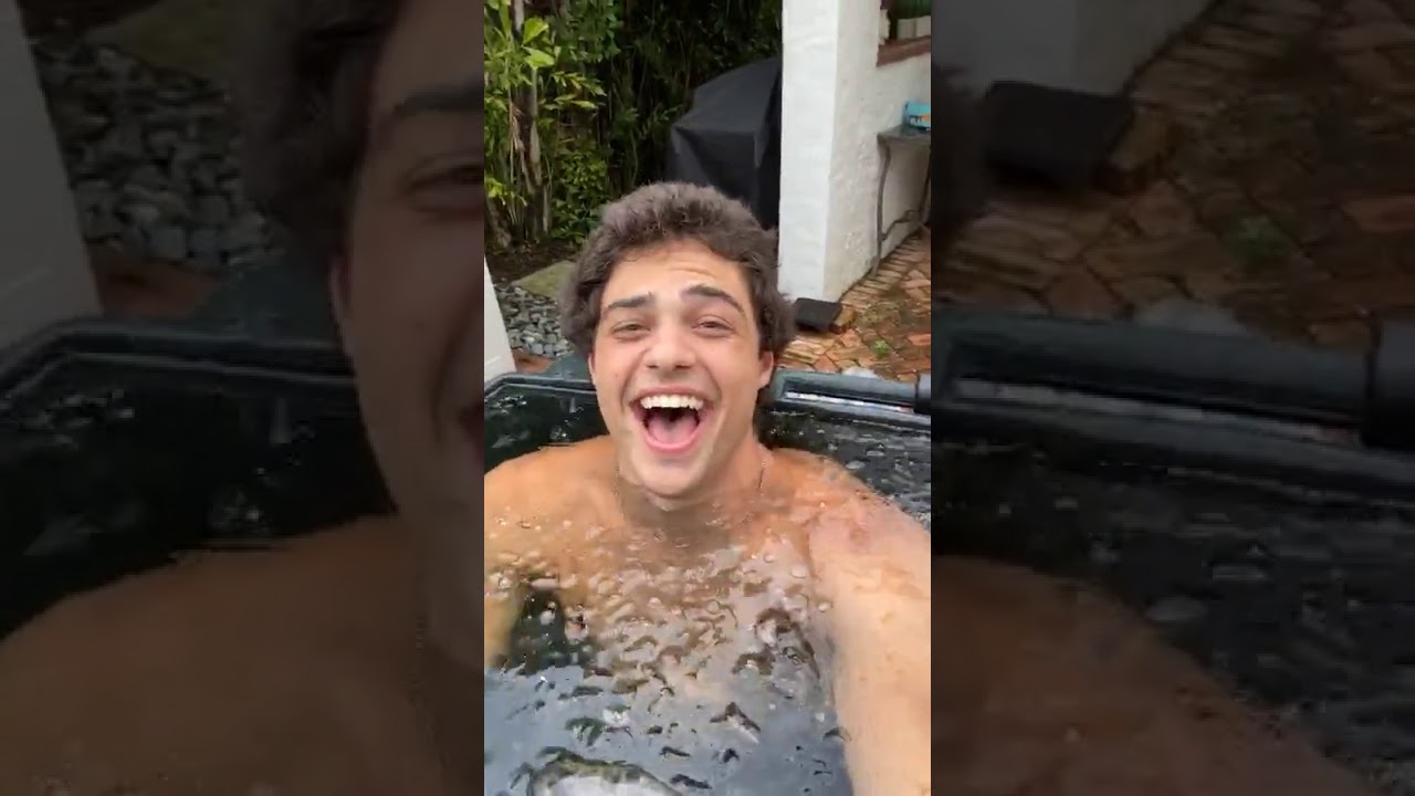 Noah Centineo ice bath - instagram ig live 2020