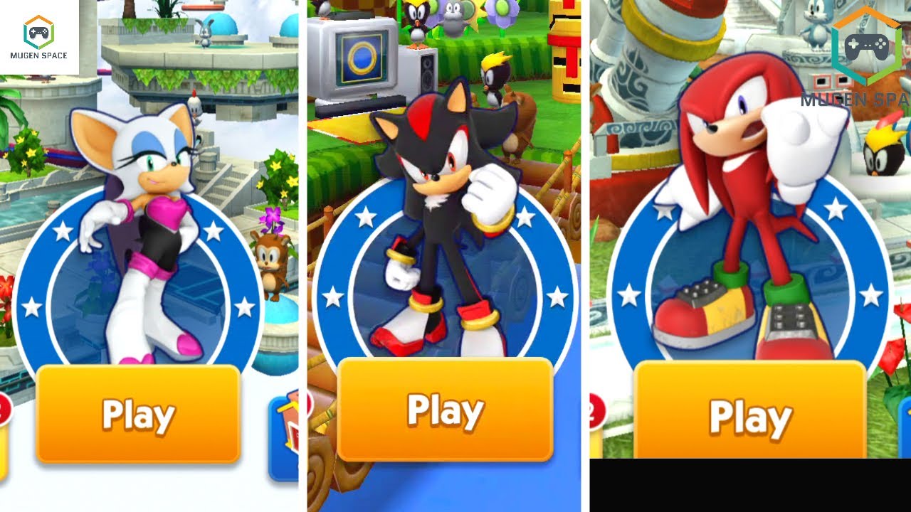 Rouge VS Knuckles VS Shadow I Sonic Dash - YouTube