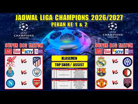 GAS4D x bungtoto - Jadwal Liga Champions 2026 Pekan Ke 1 Live SCTV ~ REAL MADRID vs INTER MILAN ~ LIVERPOOL vs ATLETICO