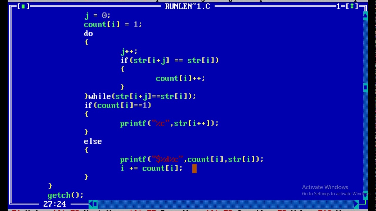 Run Length Encoding Implementation - YouTube