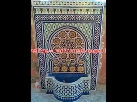 Des fontaine murale en mosaique traditionnel marocaine pour l ... Douche marocain