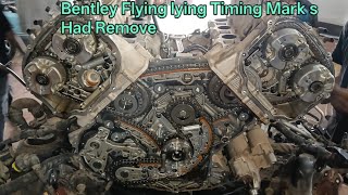 How To Bentley Flying Engine Overhaul Head Gasket Replacement Rear Timing Chain Setup 