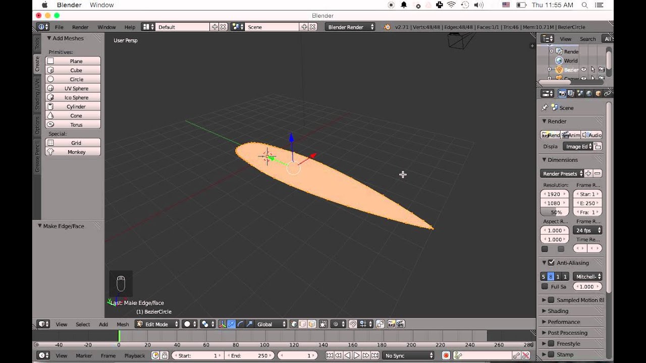 Airfoil Blender Tutorial For 3D Printing YouTube Airfoil blender tutorial for 3d printing youtube