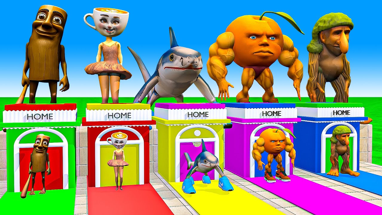 Long Slide Game With Cow Elephant Gorilla Hippopotamus Tiger 3d Animal Game Funny 3d Animals