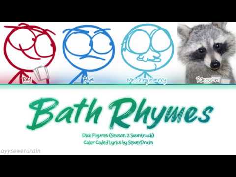Bath Rhymes Dick Figures Season 2 Soundtrack Color Coded Lyrics