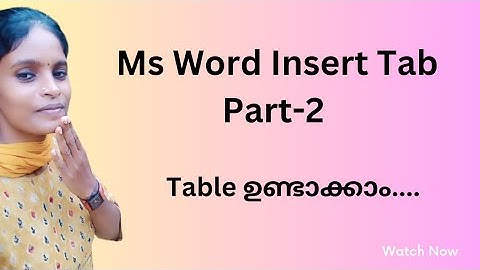 Part-2 How to create Tables in MS Word very simply....Insert Tab