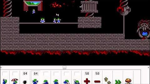 Lemmings - A task for blockers and bombers