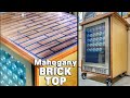 How to Make a Stunning Counter Top | Easy Brick Pattern with Epoxy Inlay for a NewAir Fridge