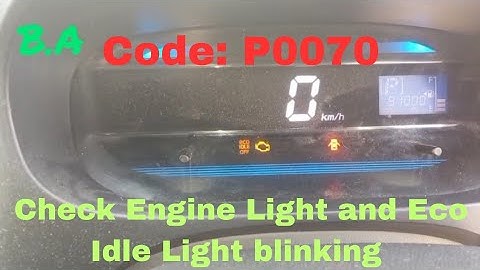 Eco idle light blinking and check engine light on in Daihatsu Mira# code P0070#automobile
