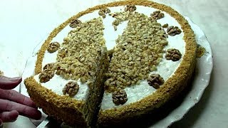 Медовик " Рыжик" с орешками. Медовик " Рыжик" с орешками.