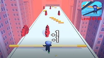 Roof Rails - Gameplay Level 61 to 65 | Fast & Fun Rooftop Sliding!