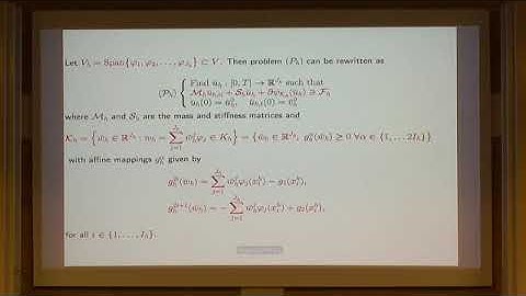 Laetitia Paoli | Dynamics of an Euler beam with unilateral constraints