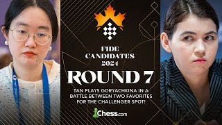 FIDE Women's Candidates 2024 Rd 7 | Tan v Goryachkina: Battle Of Favorites! Can Lei Keep Winning?