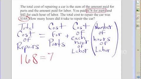 Writing Two Step Equations