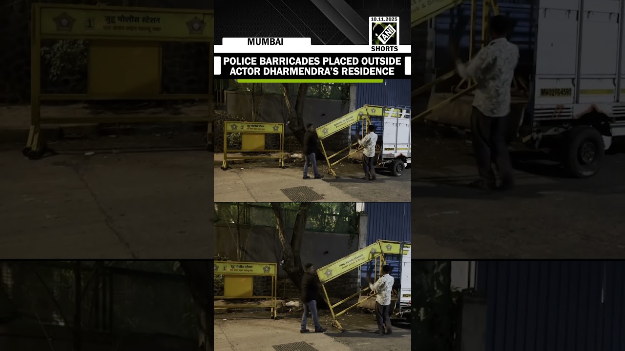 Police barricades placed outside actor Dharmendra’s residence as he is Admitted in Hospital