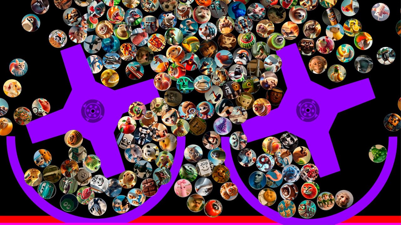 ALL 195 Italian Brain Rot Animals Marble Race In Algodoo