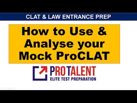 How to Use & Analys your Mock ProCLAT I Analyse Mock CLAT I ProTalent